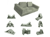 6-PC Modular Kids Play Couch Set - Green