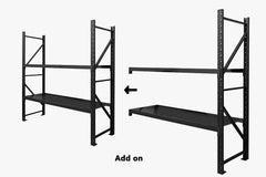 2-Layer Longspan Shelving Add-On Black – 1.5 M