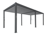 Aluminum Louvre Roof Pergola Grey - 3m x 6m