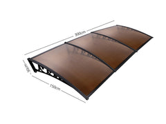 Brown Window Awning 150cm x 300cm