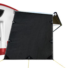 Black Caravan Privacy Screen 1.95 x 2.2M Wall or Side Sun Shade Roll Out