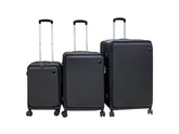 3-Piece Front Open Luggage Set – Black