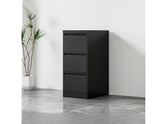 3-Drawer File Cabinet - Black