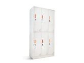 6-Door Locker - Creamy White