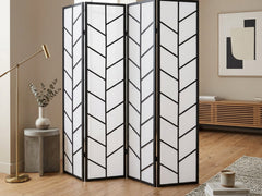 4-Panel Room Divider D P1 - Black