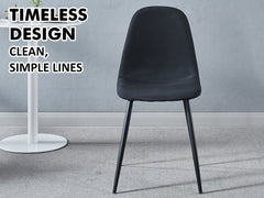 Axis PU Dining Chair Black - Set of 4