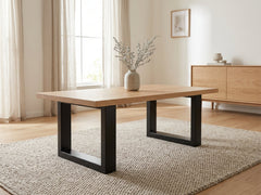 Box Shape Small Metal Table Legs - Set of 2