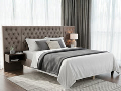 Amara Velvet Bed Frame with Bedside Tables - Double