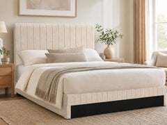 Coleford Headboard Chenille Beige - Queen
