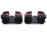 Adjustable Dumbbell Set Black & Red- 24 kg (Set of 2)