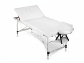 3-Fold Portable Aluminum Massage Table - White
