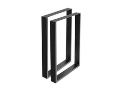 Box-Shape Medium Metal Table Legs - Set of 2
