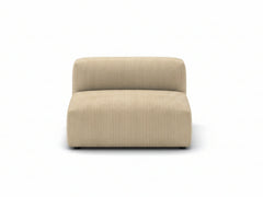 Corduroy Modular Armless Seater - Beige