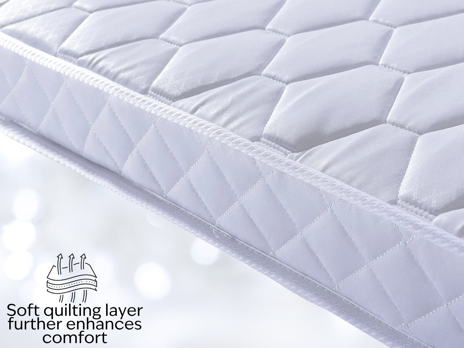Arna Bed Frame Grey & Bon15 Mattress - Queen