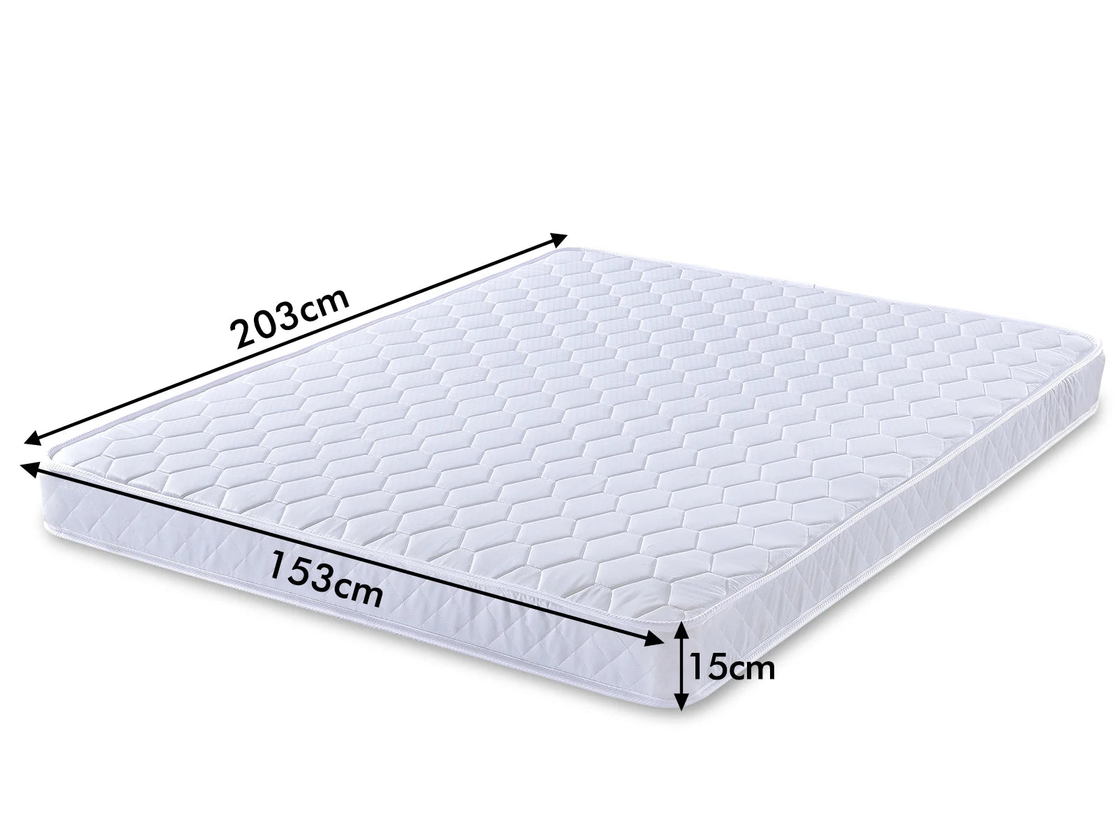 Arna Bed Frame Grey & Bon15 Mattress - Queen