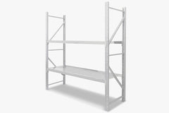 2-Layer Longspan Shelving Grey White - 1.5 M