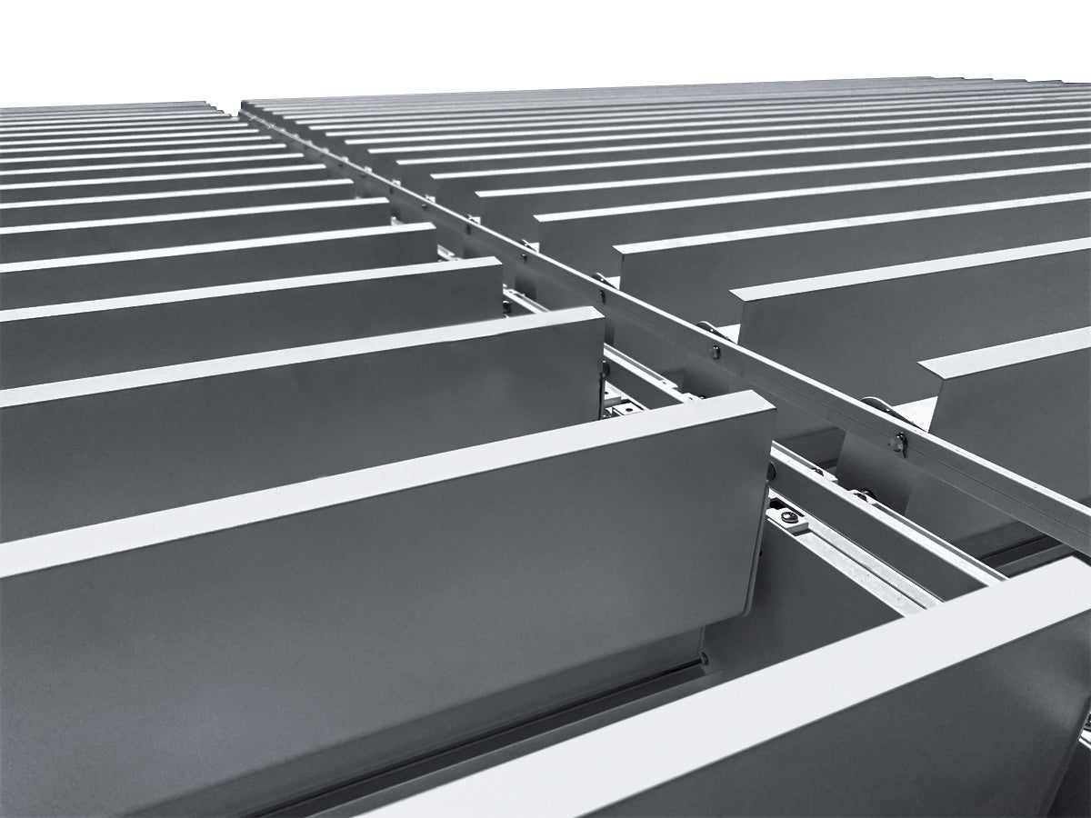 Aluminum Louvre Roof Pergola Grey - 3m x 6m
