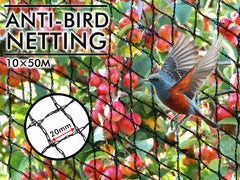 18gsm Anti-Bird Netting Black - 10m x 50m