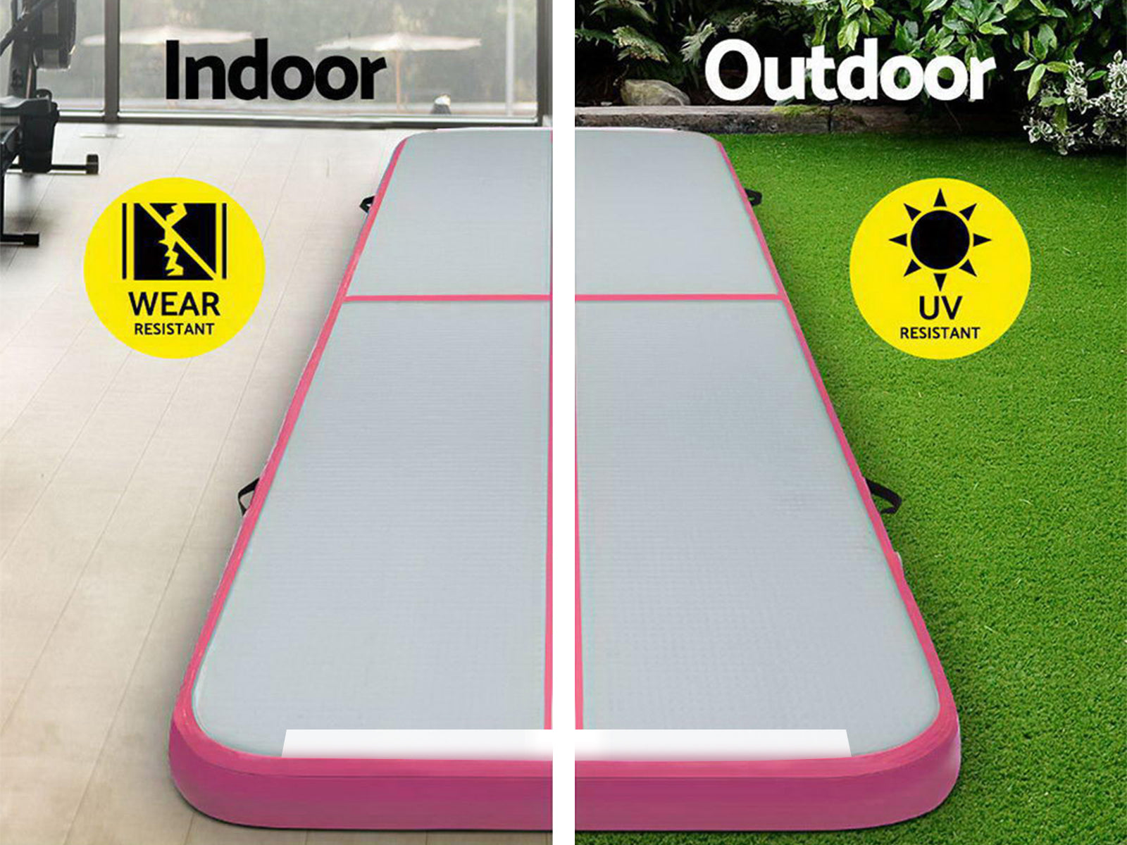 Air Track Pink & Grey – 500cm x 100cm x 20cm