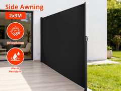 Black Side Awning 300cm x 200cm