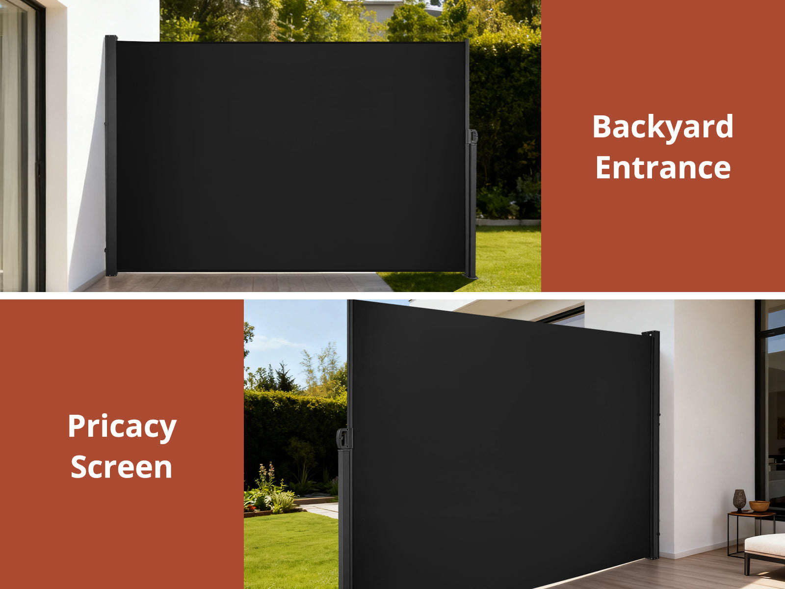 Black Side Awning 300cm x 200cm
