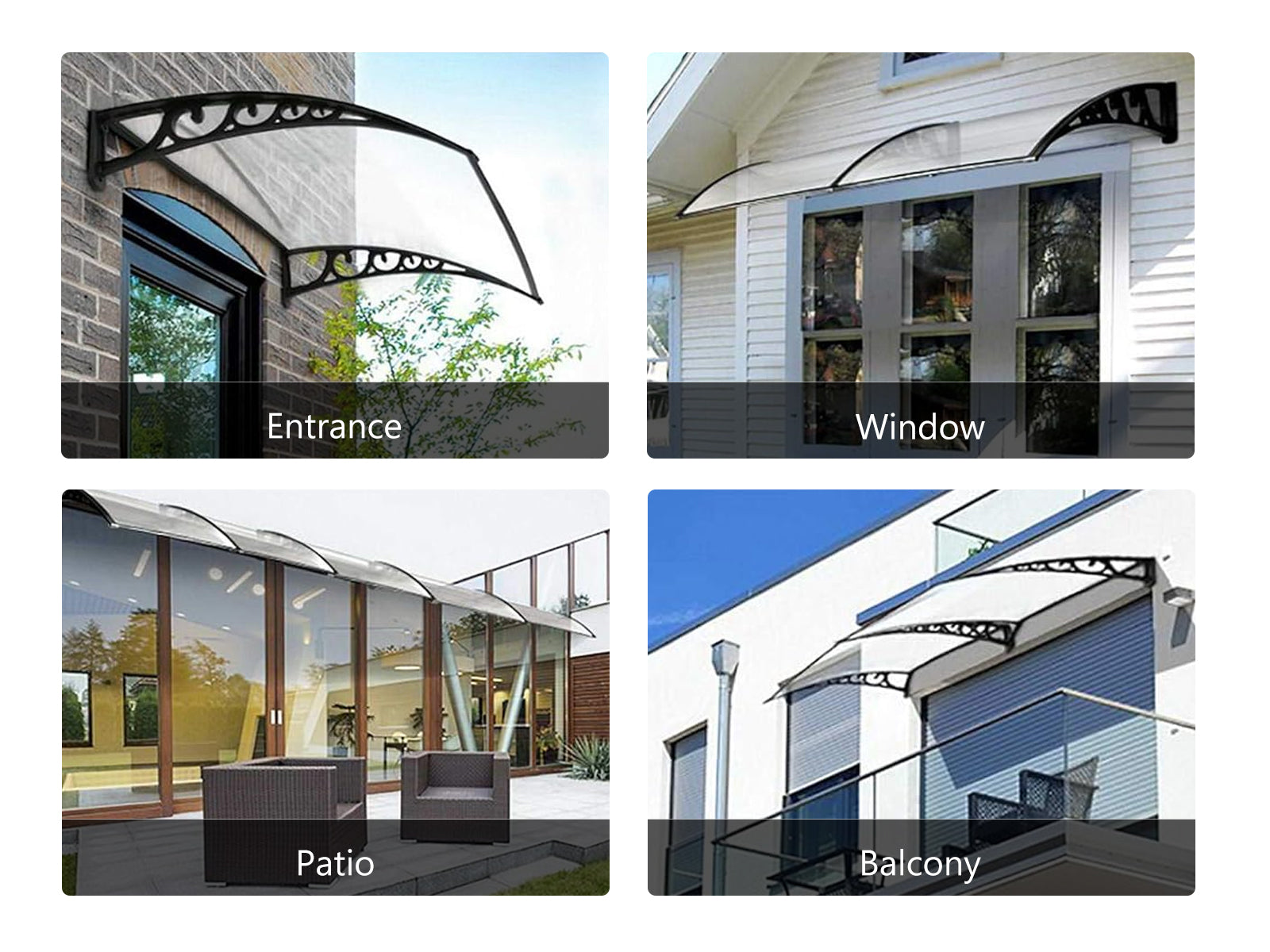 Clear Window Awning 150cm x 400cm