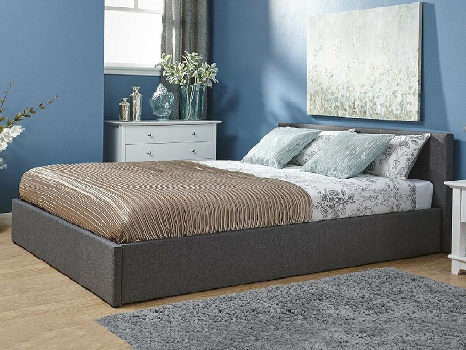 Bass Storage Bed Frame Grey - King