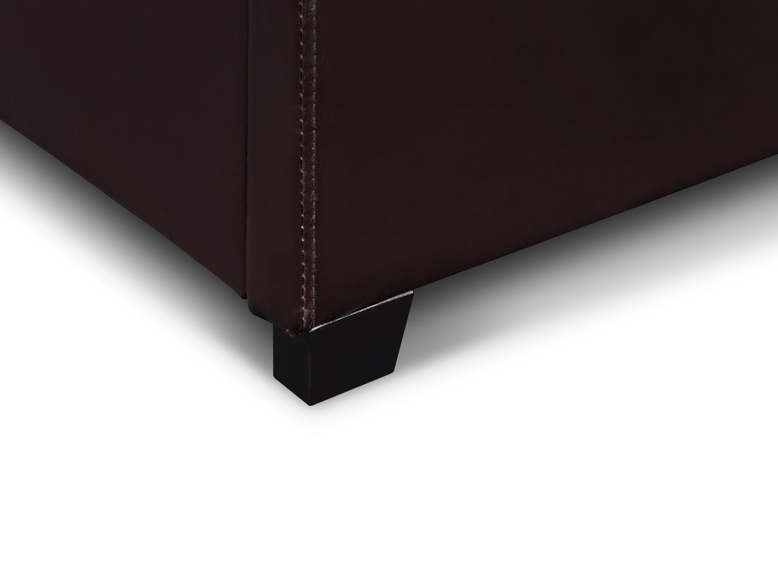 Bass Storage Bed Frame PU Dark Brown - Double