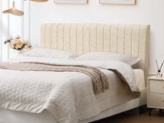Coleford Headboard Chenille Beige - Double
