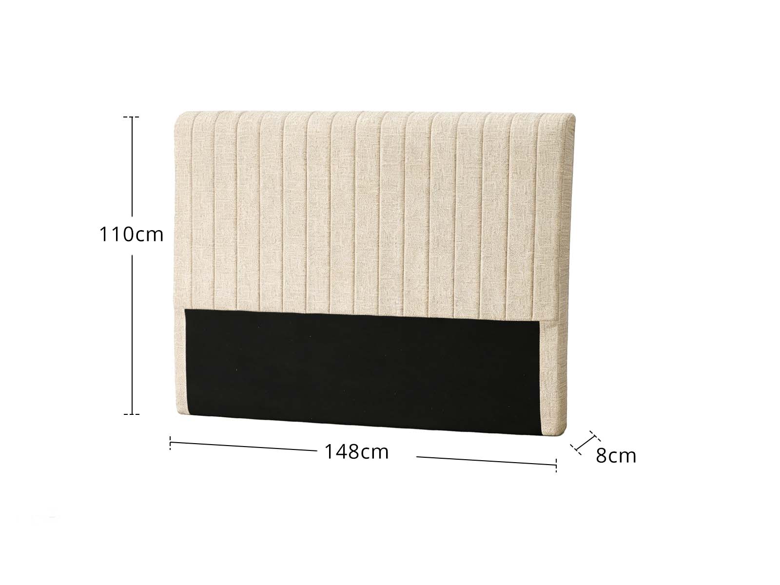 Coleford Headboard Chenille Beige - Double