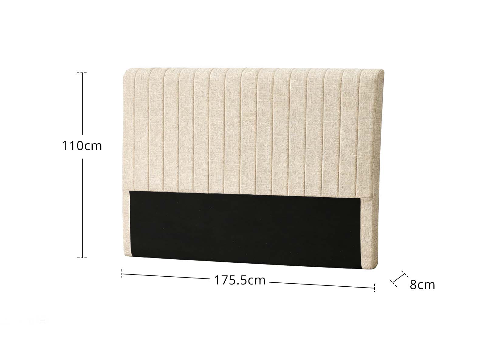 Coleford Headboard Chenille Beige - King