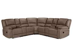 Caetlin PU Leather Recliner Sofa Set - Brown