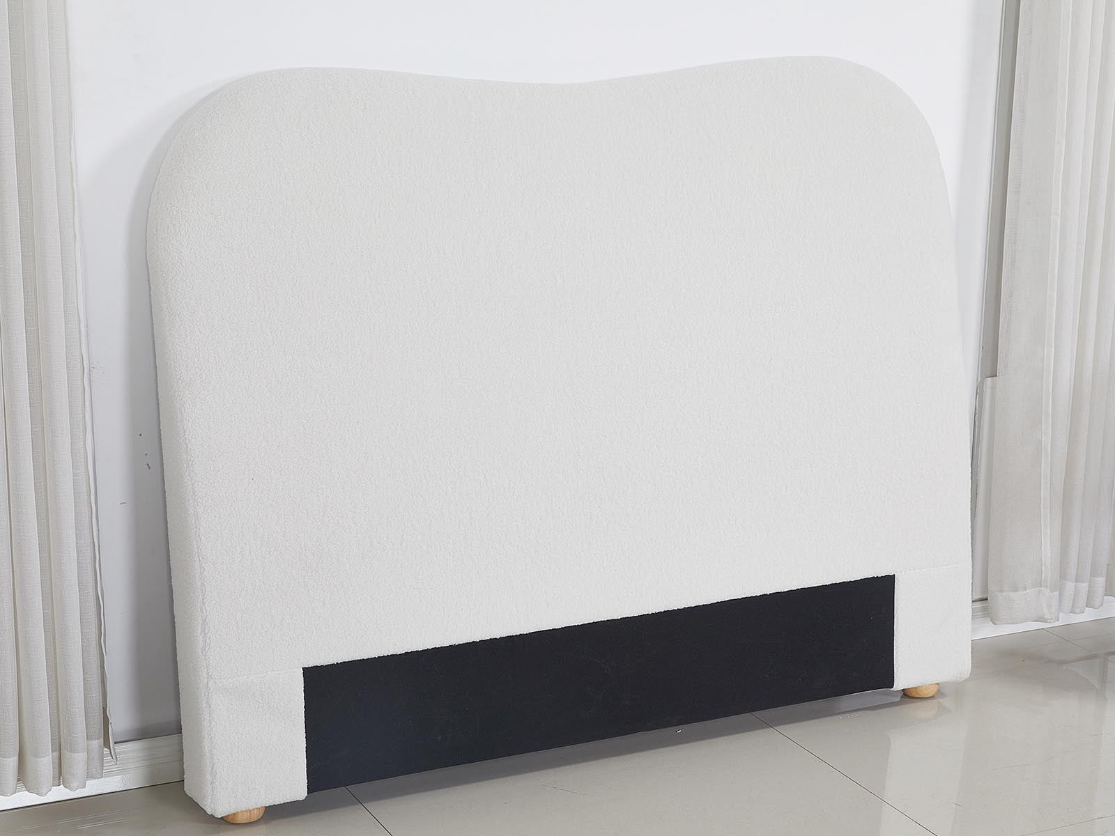 Alva Boucle Headboard White - Queen