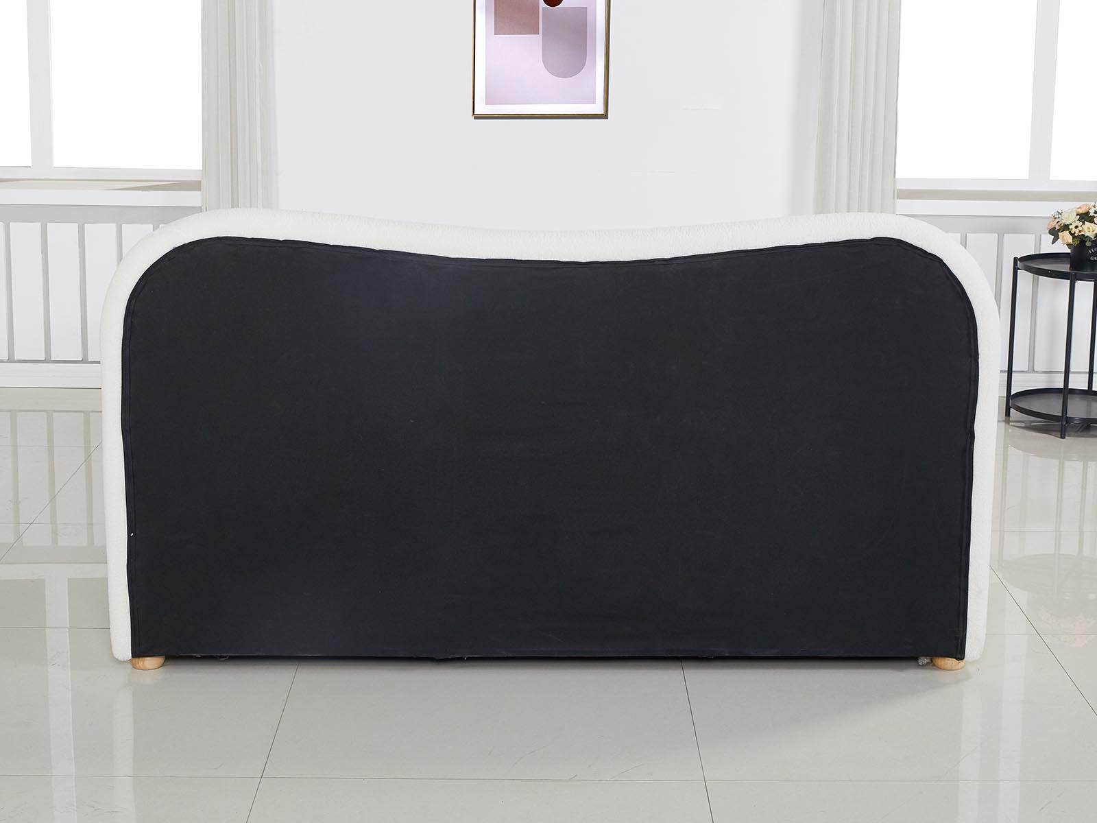 Alva Boucle Headboard White - Queen