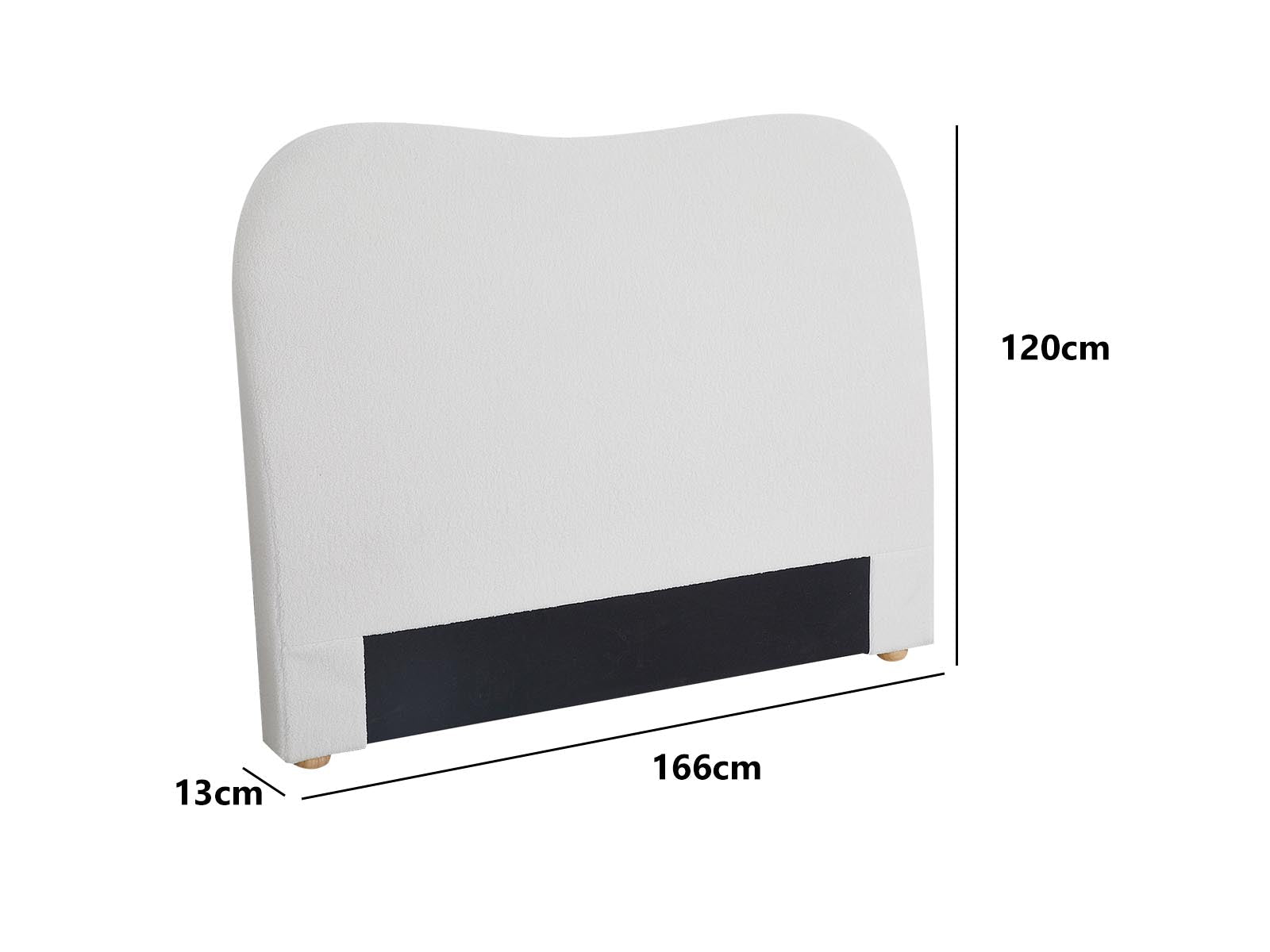 Alva Boucle Headboard White - Queen