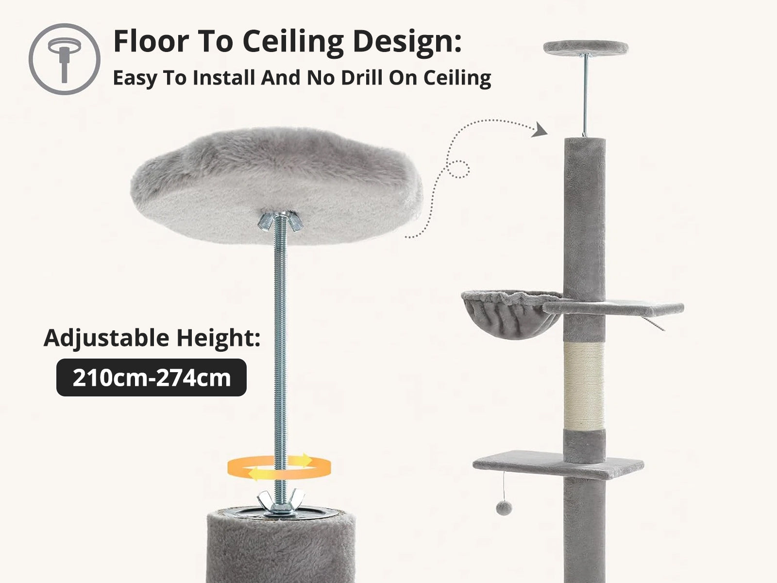 Cat Tree 210-274 cm