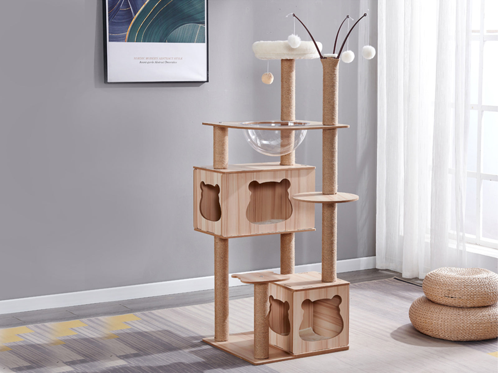 Cat Tree Wooden - 150 cm