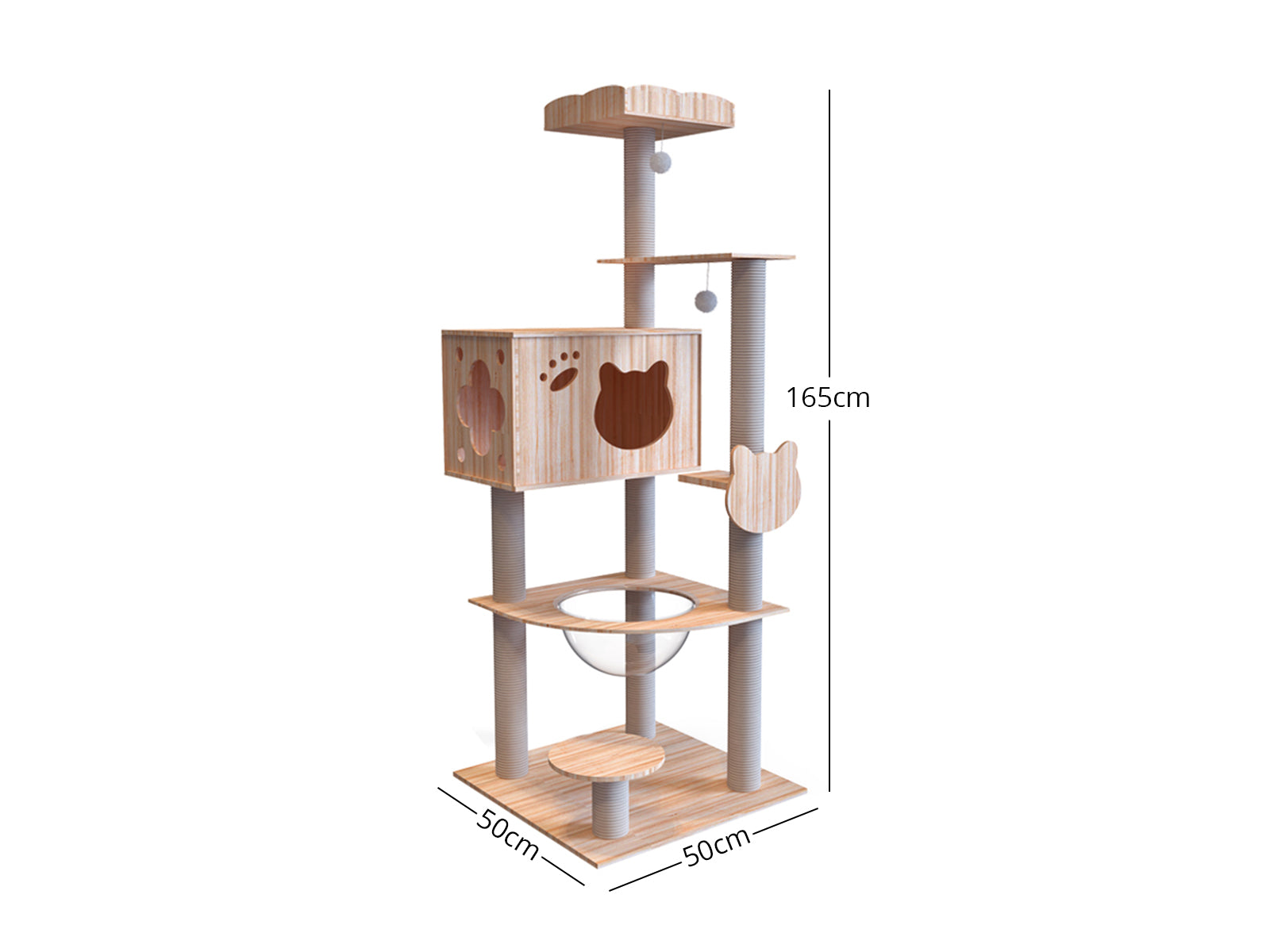 Cat Tree Wooden - 165 cm