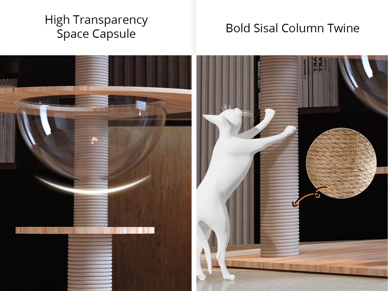 Cat Tree Wooden - 165 cm