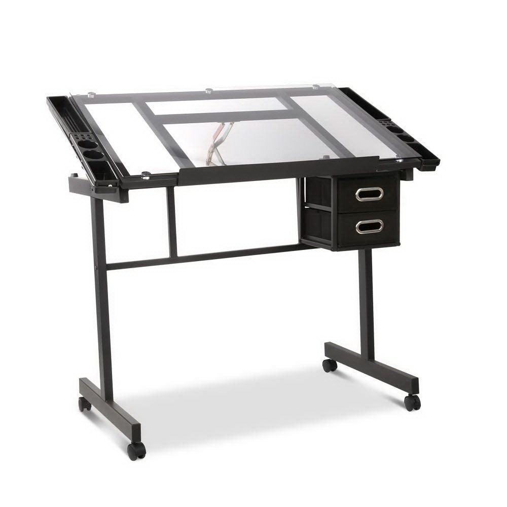 Artiss Drawing Desk Drafting Table - Black