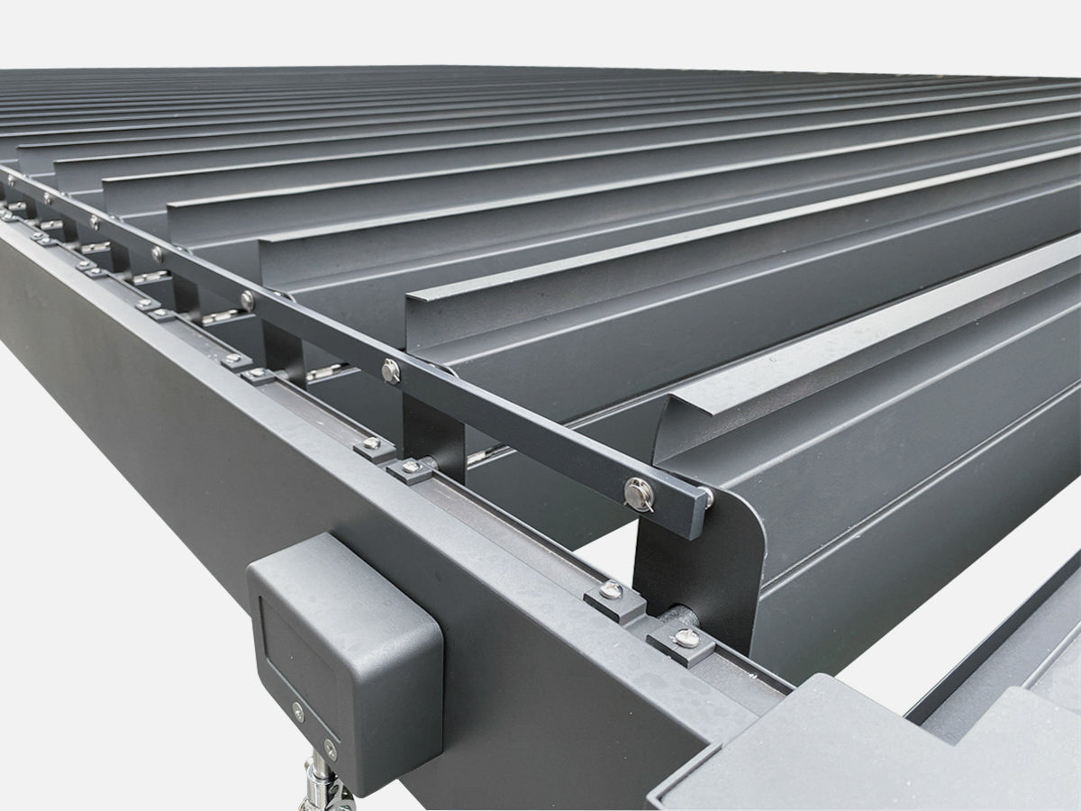 Aluminum Louvre Roof Pergola Grey - 3m x 3m