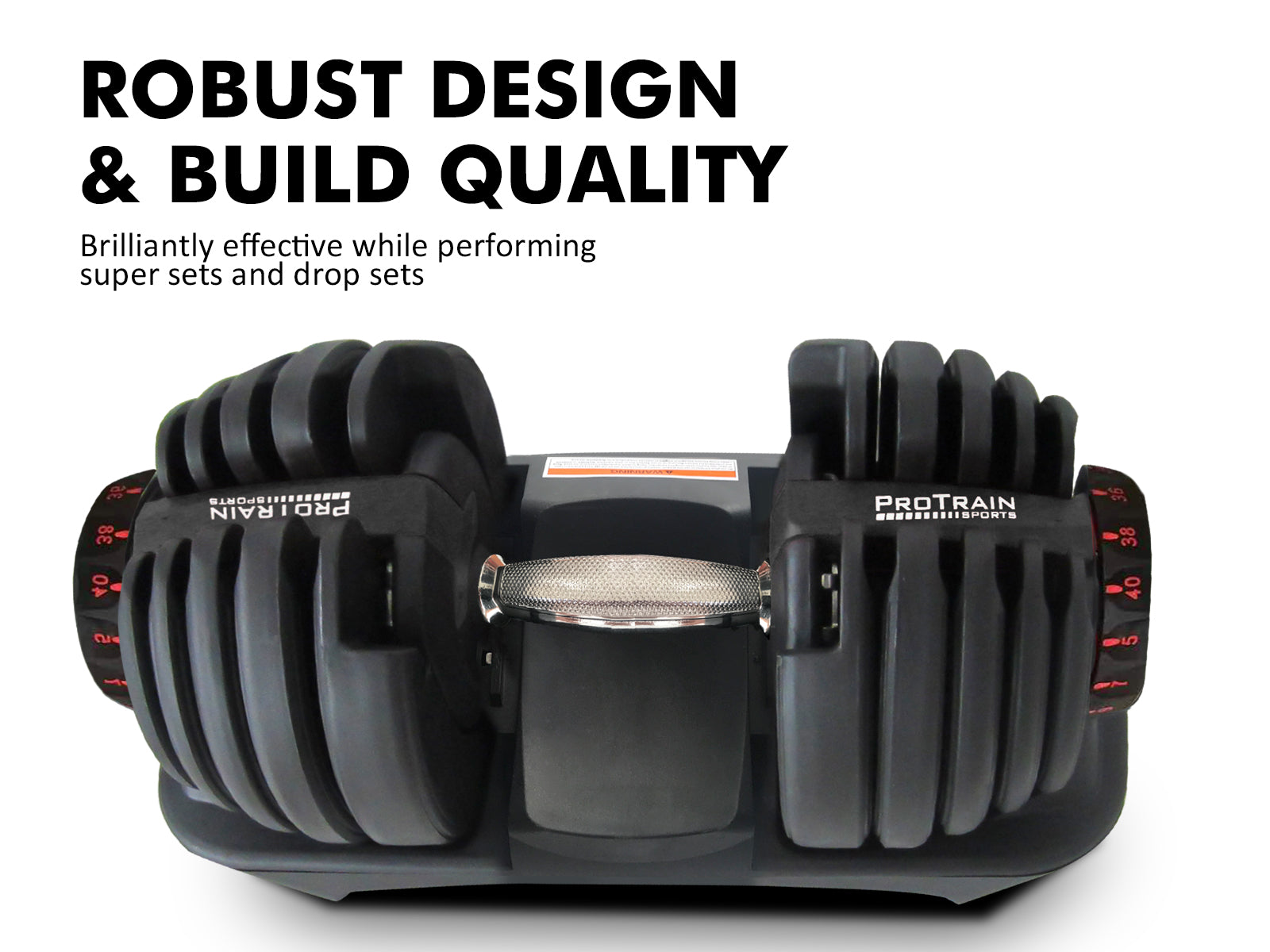 Adjustable Dumbbell Black - 40 kg