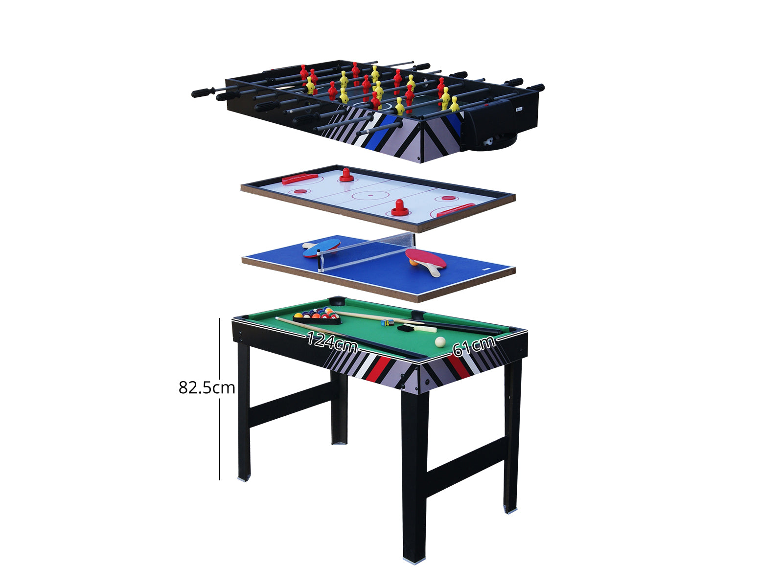 4-in-1 Multi-function Foosball Table - 4 Ft