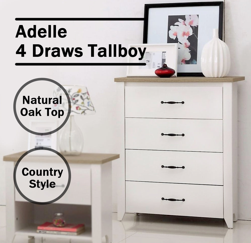 Adelle 4-Drawer Tallboy