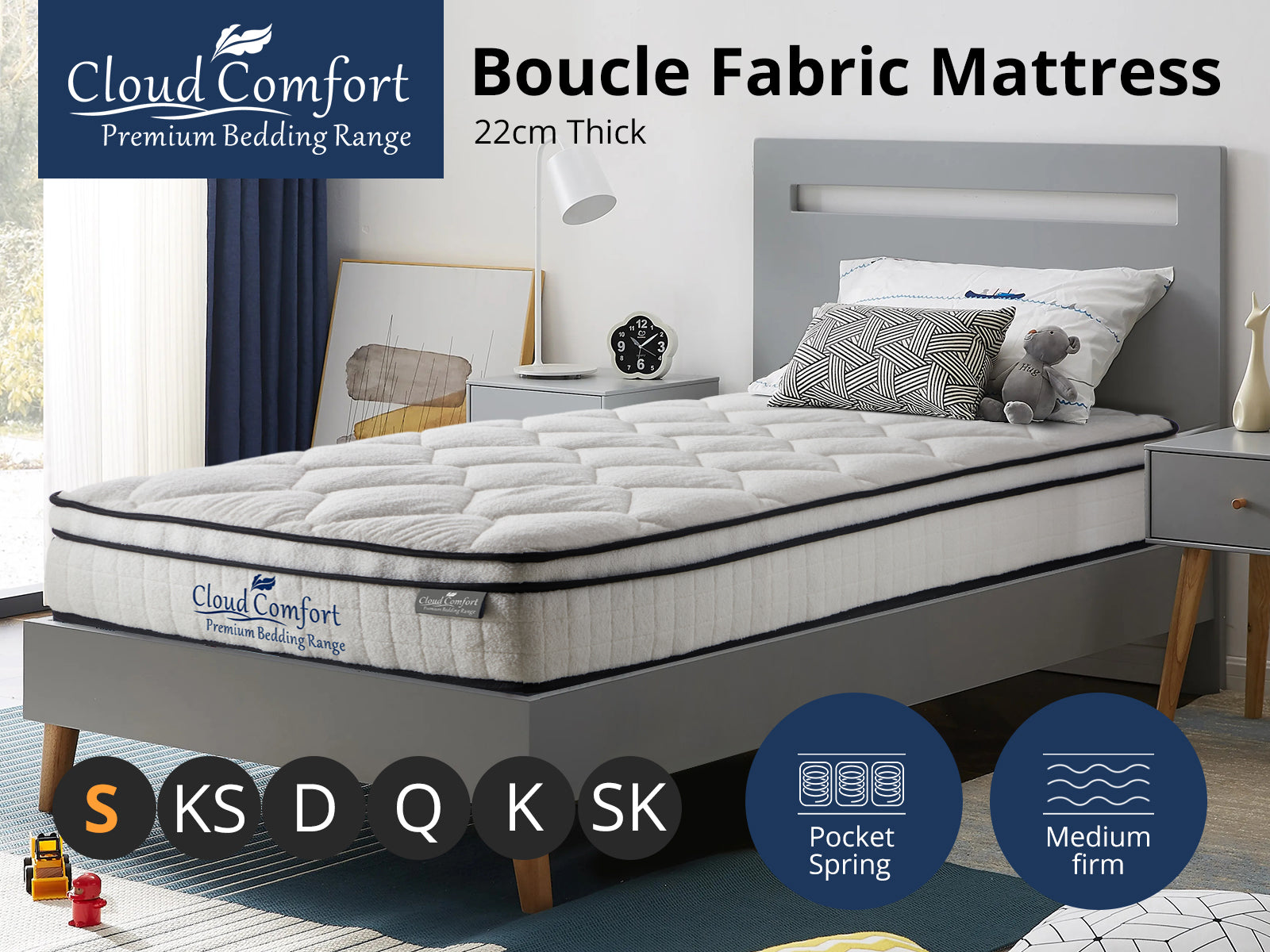 Boucle22 Mattress - Single