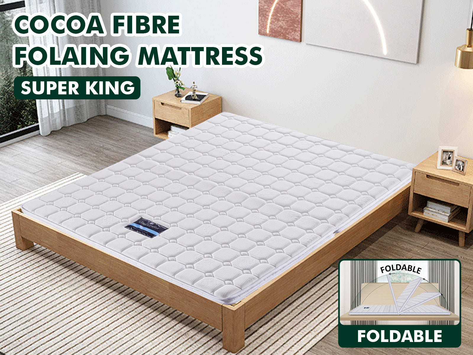 Cocoa Fibre Folding Mattress - Super King