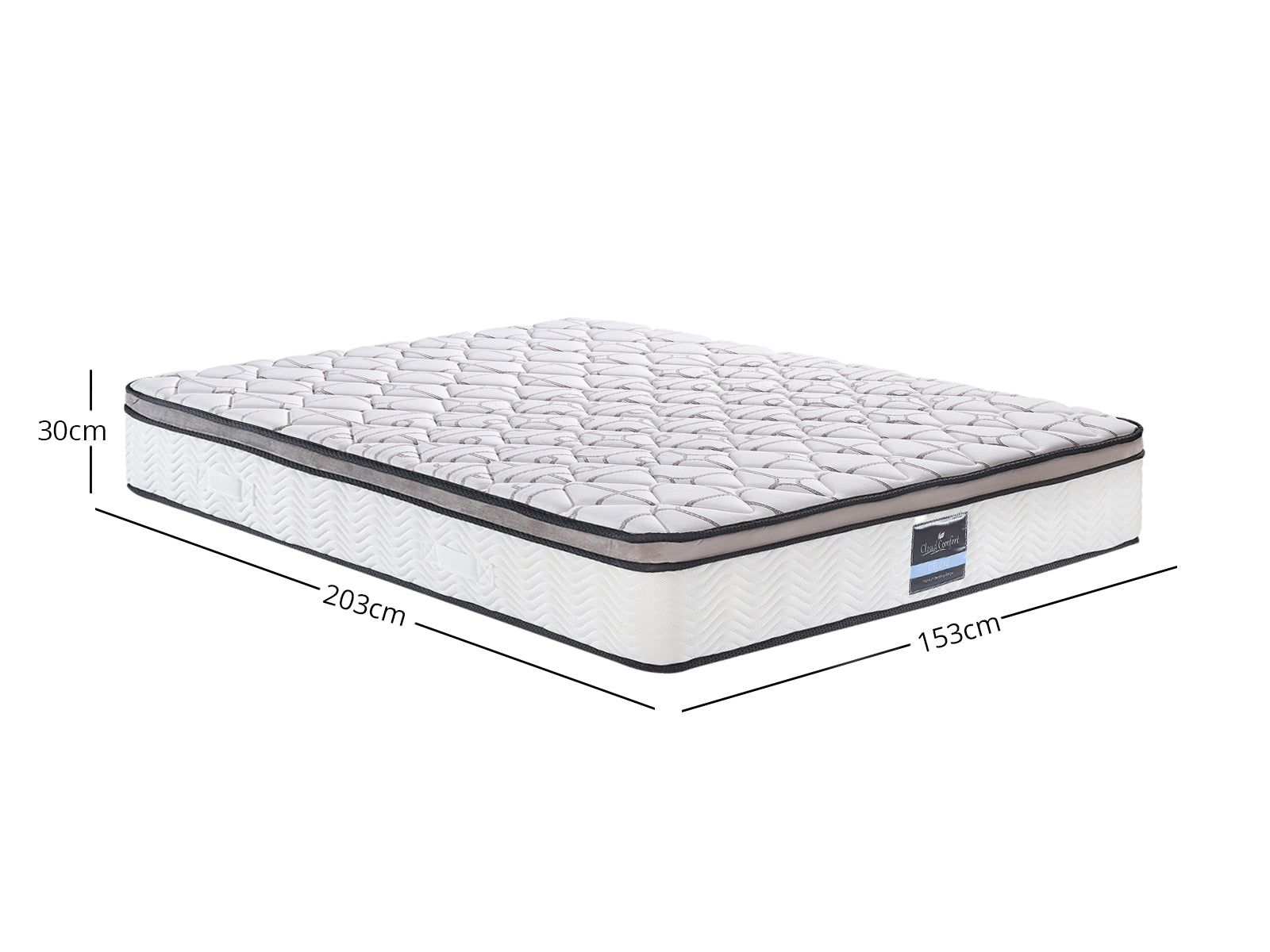 Blaine Velvet Bed Frame Beige & GEL30 Mattress - Queen