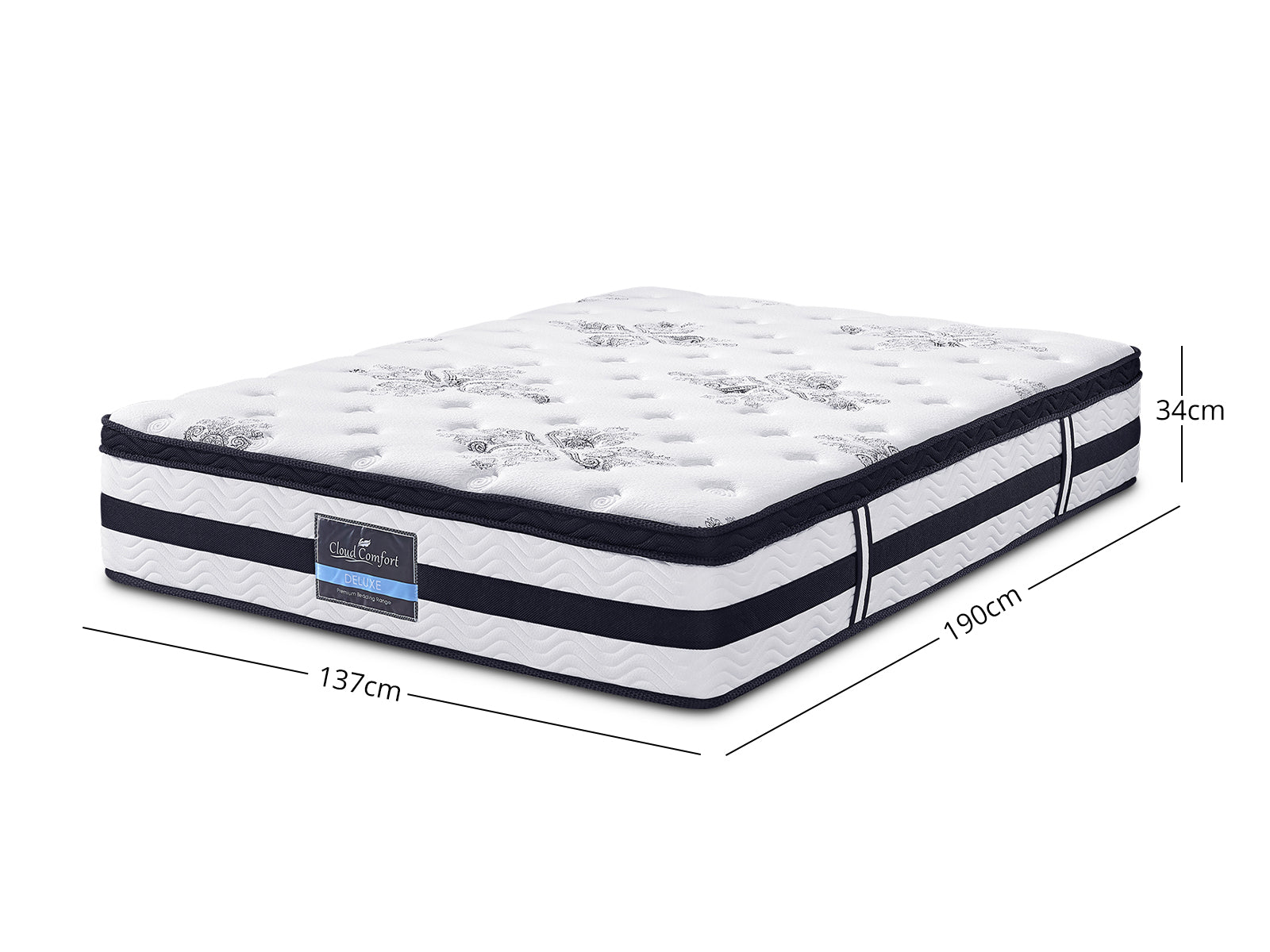 Coronado-A Bed Frame With Drawers & Euro Top Mattress K34 - Double