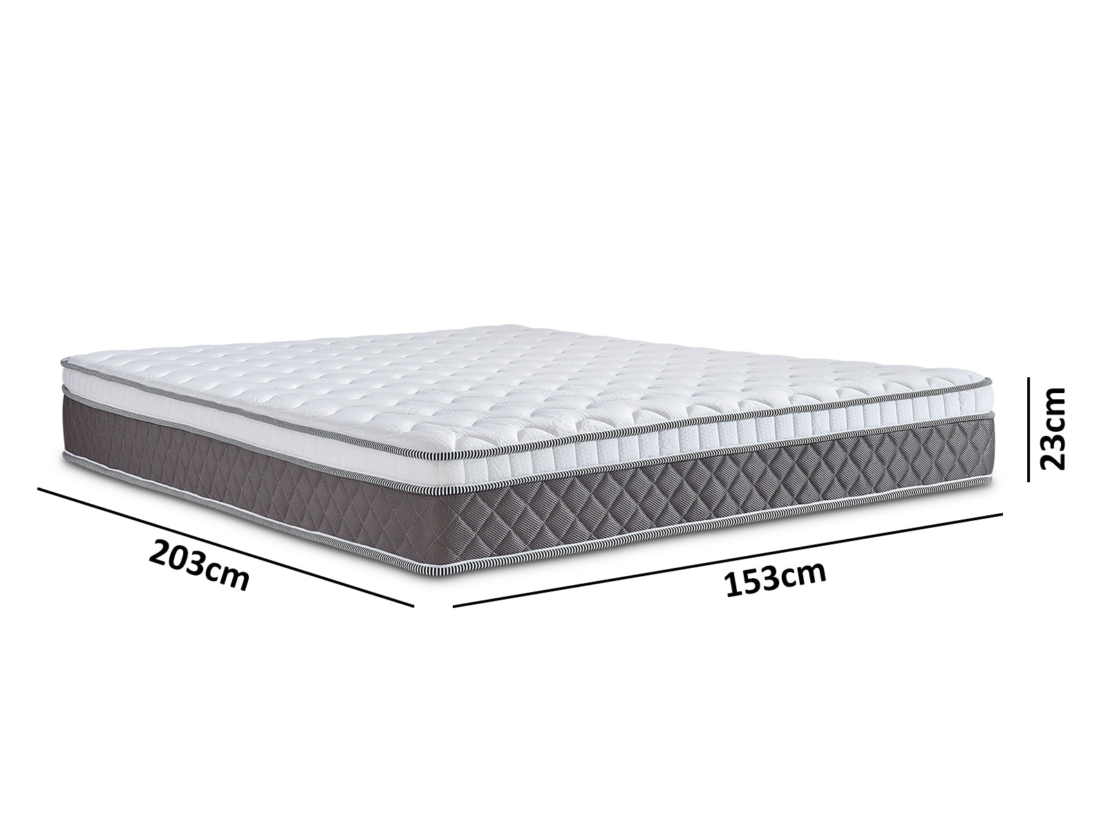 Bivio Metal Bed Frame & MEM23 Mattress - Queen