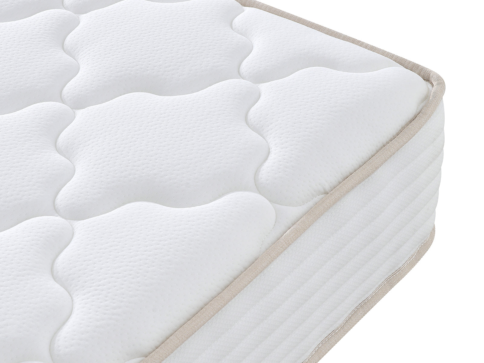 Arna Bed Frame Grey & PIL20 Mattress with Pillows - Queen